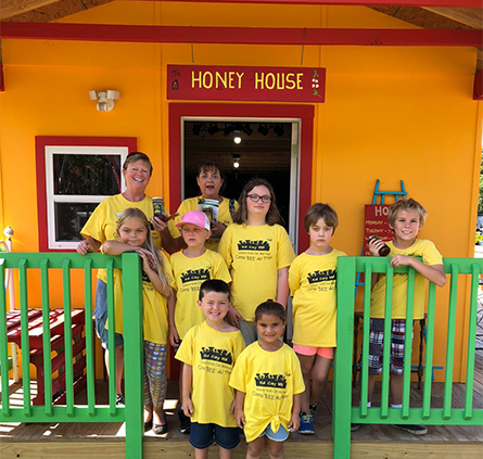 Children Visiting the Honey House